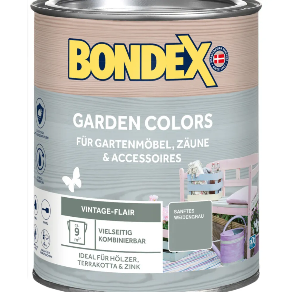 BONDEX Garden Colors Sanftes Weidengrau 750 ml