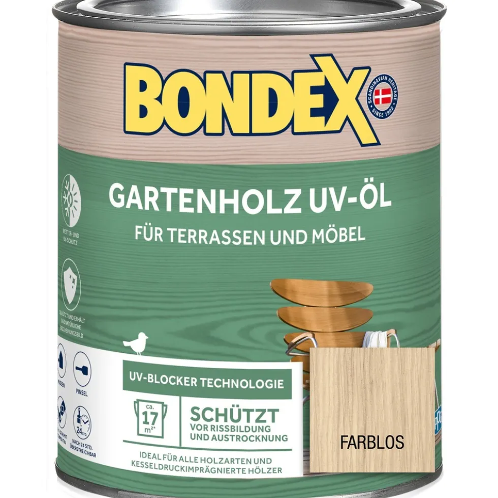 BONDEX Gartenholz UV-Öl farblos 750 ml