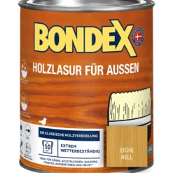 BONDEX Holzlasur für Aussen Eiche hell 750 ml