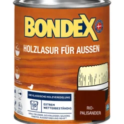 BONDEX Holzlasur für Aussen Rio Palisander 750 ml
