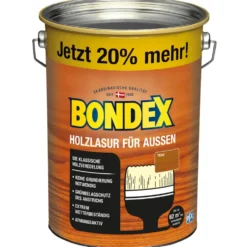 BONDEX Holzschutzlasur 4,8 Liter in Teak, für Außen