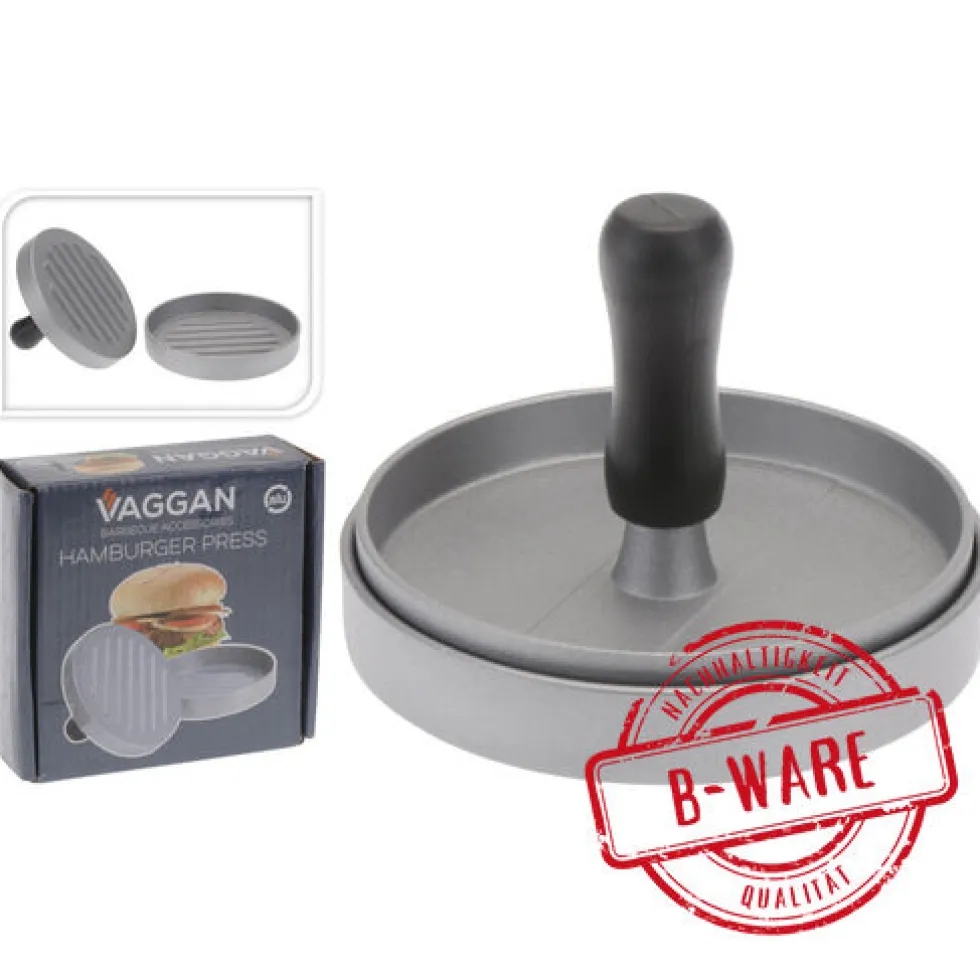 Burgerpresse 11,7 x 9 cm aus Aluminium mit Antihaftbeschichtung - B-Ware