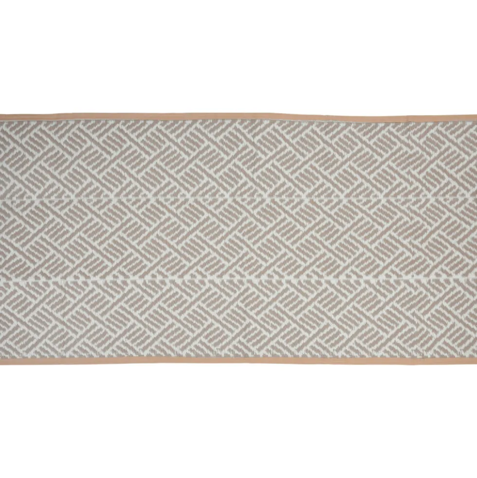 Camping-Bodenmatte 90 x 180 cm mit Tragegriff aus Kunststoff in Beige