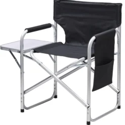 Camping-Faltstuhl mit Klapptisch und Tasche