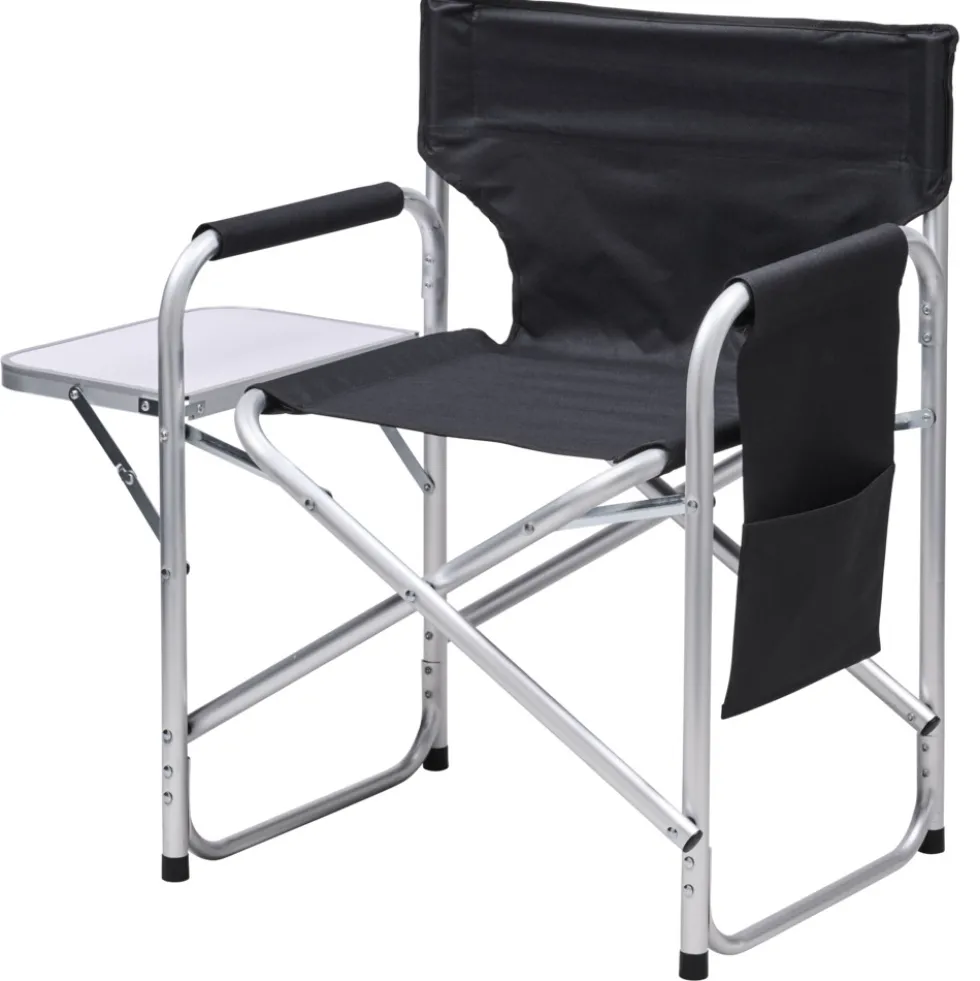 Camping-Faltstuhl mit Klapptisch und Tasche