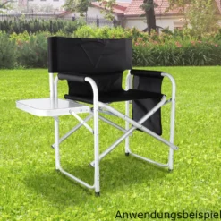 Camping-Faltstuhl mit Klapptisch und Tasche