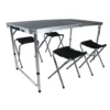 Camping-Sitzgruppe schwarz/silber
