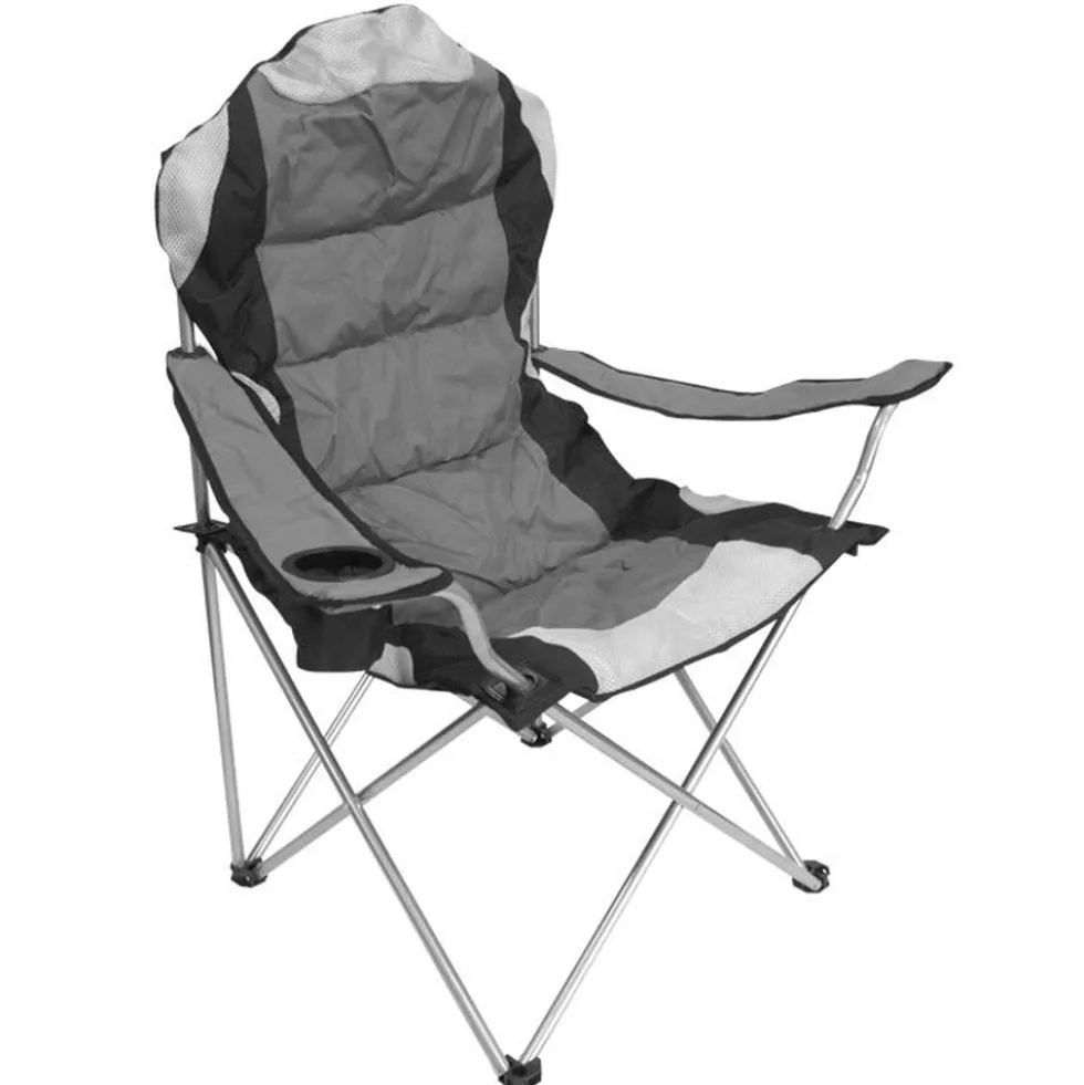 Campingstuhl "Jumbo" 60 x 88 x 110 cm grau-schwarz