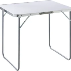 Campingtisch klappbar in weiß mit Gestell und MDF Platte