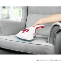 CLEANmaxx Milben-Handstaubsauger mit UV-C Licht, weiß rot