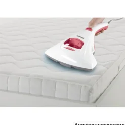 CLEANmaxx Milben-Handstaubsauger mit UV-C Licht, weiß rot