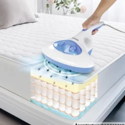 CLEANmaxx Milben-Handstaubsauger mit UV-C Licht, blau weiß