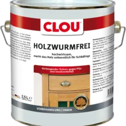Clou® Holzwurmfrei 2,5 Liter farblos