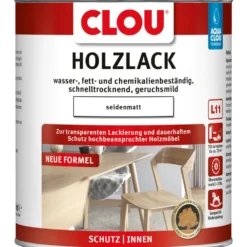 Clou® L11 AQUA-Holzlack 750 ml seidenmatt