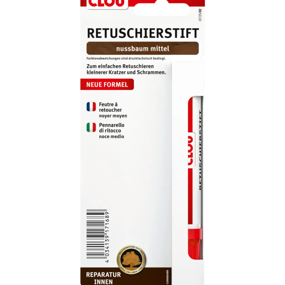 Clou® Retuschierstift nussbaum mittel