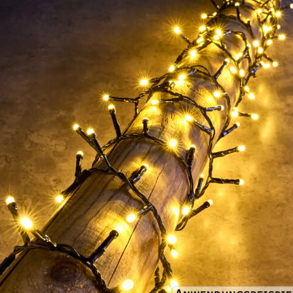 Cluster-Lichterkette mit 1200 LEDs warmweiß
