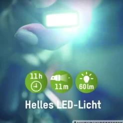 COB-LED-Leuchte mit 9V Batterie