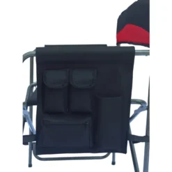 Comfort Campingsessel XXL 50 x 63 x 83 cm Schwarz-Rot
