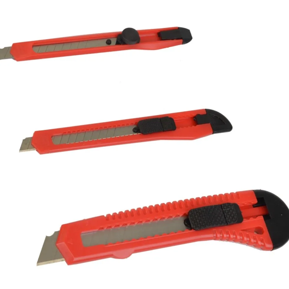Cuttermesser Set 3-teilig rot