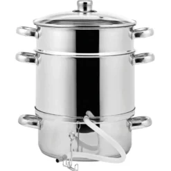 Dampfentsafter-Set 3-teilig 14,4 Liter aus Edelstahl