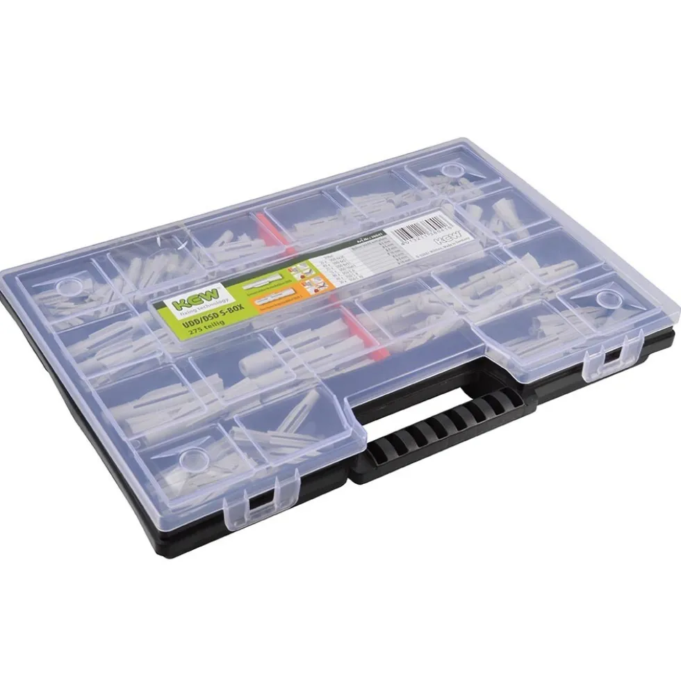 Dübel-Sortimentsbox 6 bis 10 mm, 275-teilig