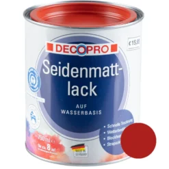 DECOPRO Acryl feuerrot Seidenmattlack 750 ml