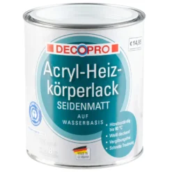DECOPRO Acryl- Heizkörperlack weiß seidenmatt für den Innenbereich