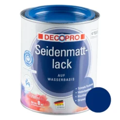 DECOPRO Acryl Seidenmattlack enzianblau RAL 5010 für innen und außen