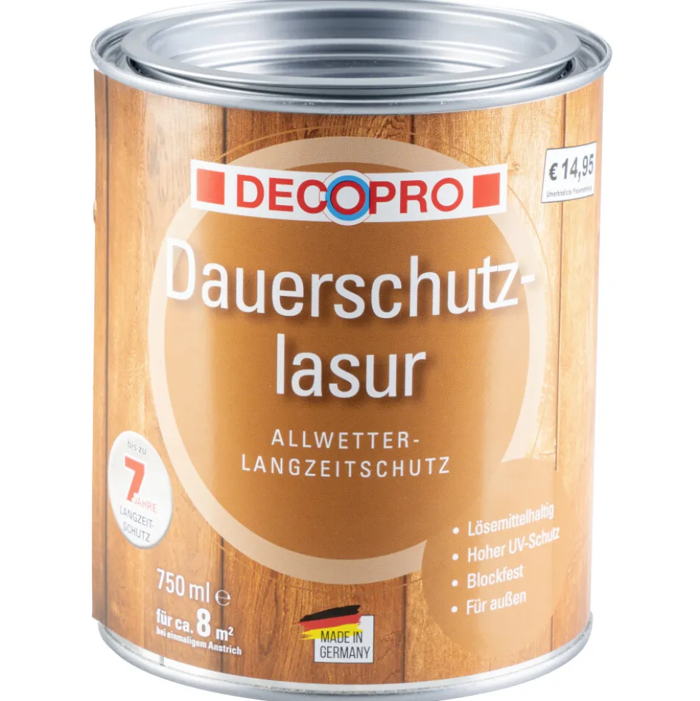 DECOPRO Dauerschutzlasur kiefer seidenglänzend 750 ml