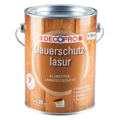 DECOPRO Dauerschutzlasur teak seidenglänzend 2,5 Liter