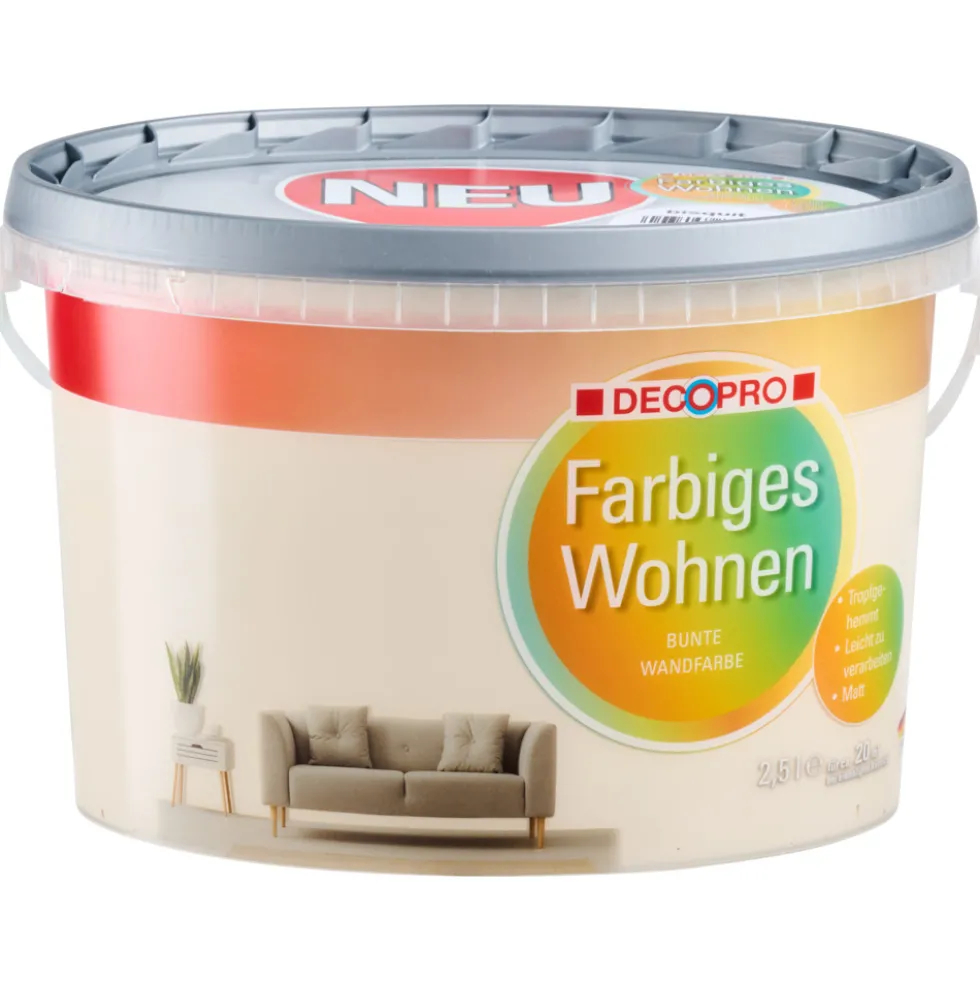DECOPRO Farbiges Wohnen Bisquit 2,5 L