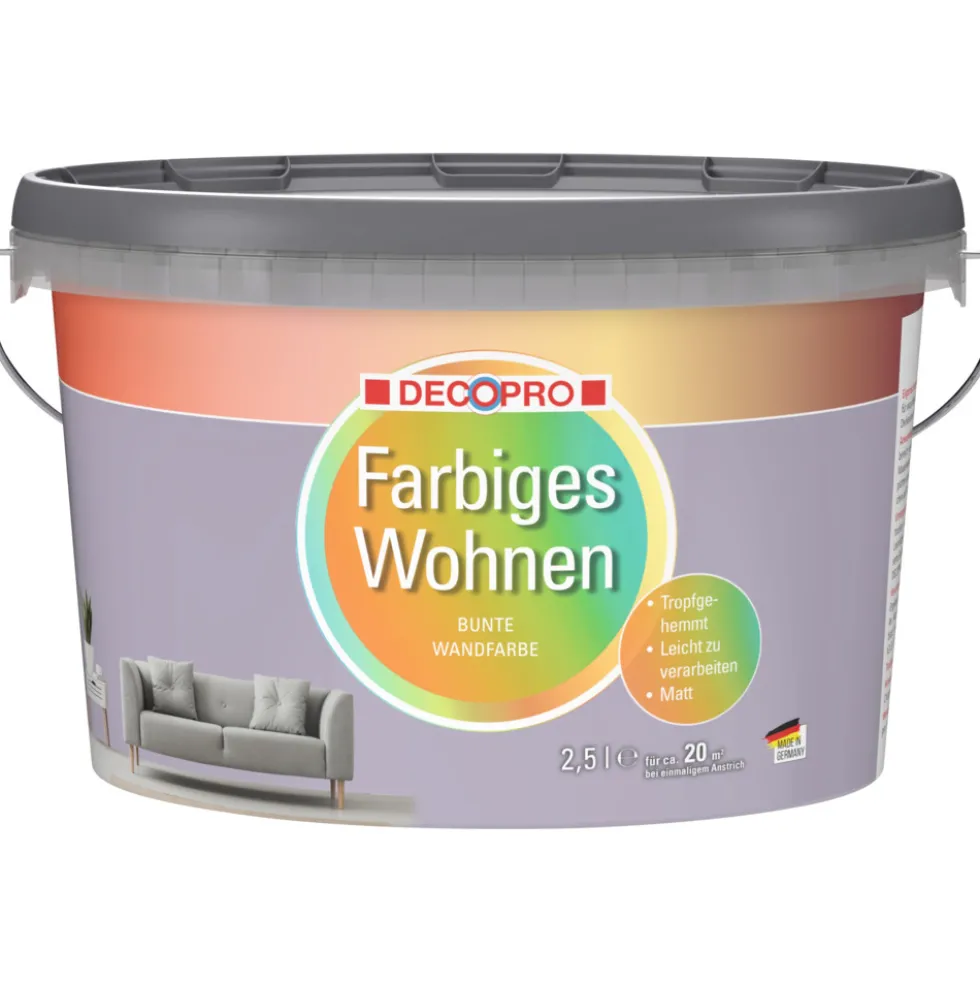 DECOPRO Farbiges Wohnen Flieder 2,5 L
