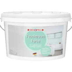 DECOPRO Feuchtraumfarbe 5 Liter weiß stumpfmatt