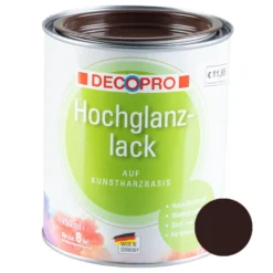 DECOPRO Hochglanzlack schokoladenbraun RAL 8017 für innen und außen