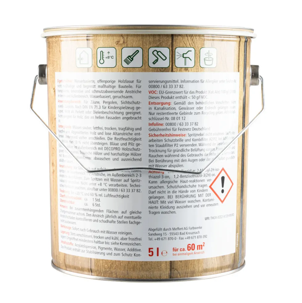 DECOPRO Holzlasur 5 Liter kiefer