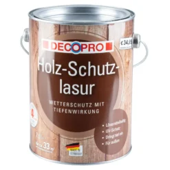 DECOPRO Holz-Schutzlasur ebenholz seidenglänzend 2,5 Liter