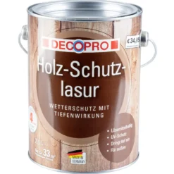 DECOPRO Holz-Schutzlasur seidenglänzend farblos für außen