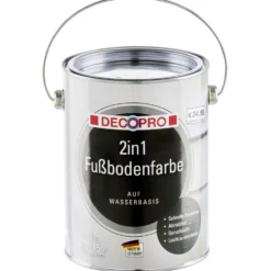DECOPRO 2in1 Fußbodenfarbe 2,5 Liter in Silbergrau