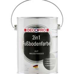 DECOPRO 2in1 Fußbodenfarbe 2,5 Liter in Silbergrau