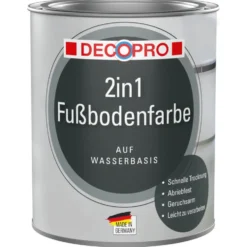 DECOPRO 2in1 Fußbodenfarbe 750 ml in Silbergrau