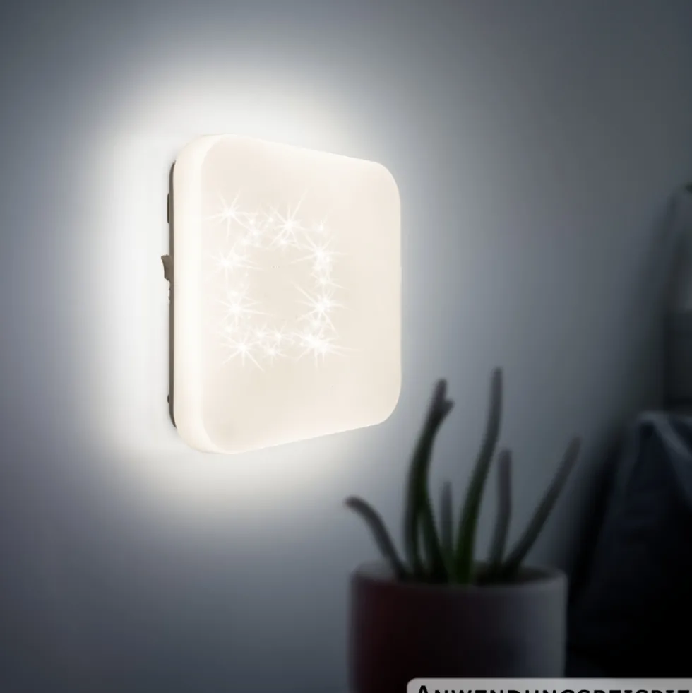 DECOPRO LED-Wand- und Deckenleuchte eckig mit Sternenhimmel 18 W