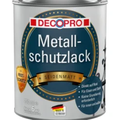 DECOPRO Metallschutzlack 750 ml in Hellgrau, seidenmatt