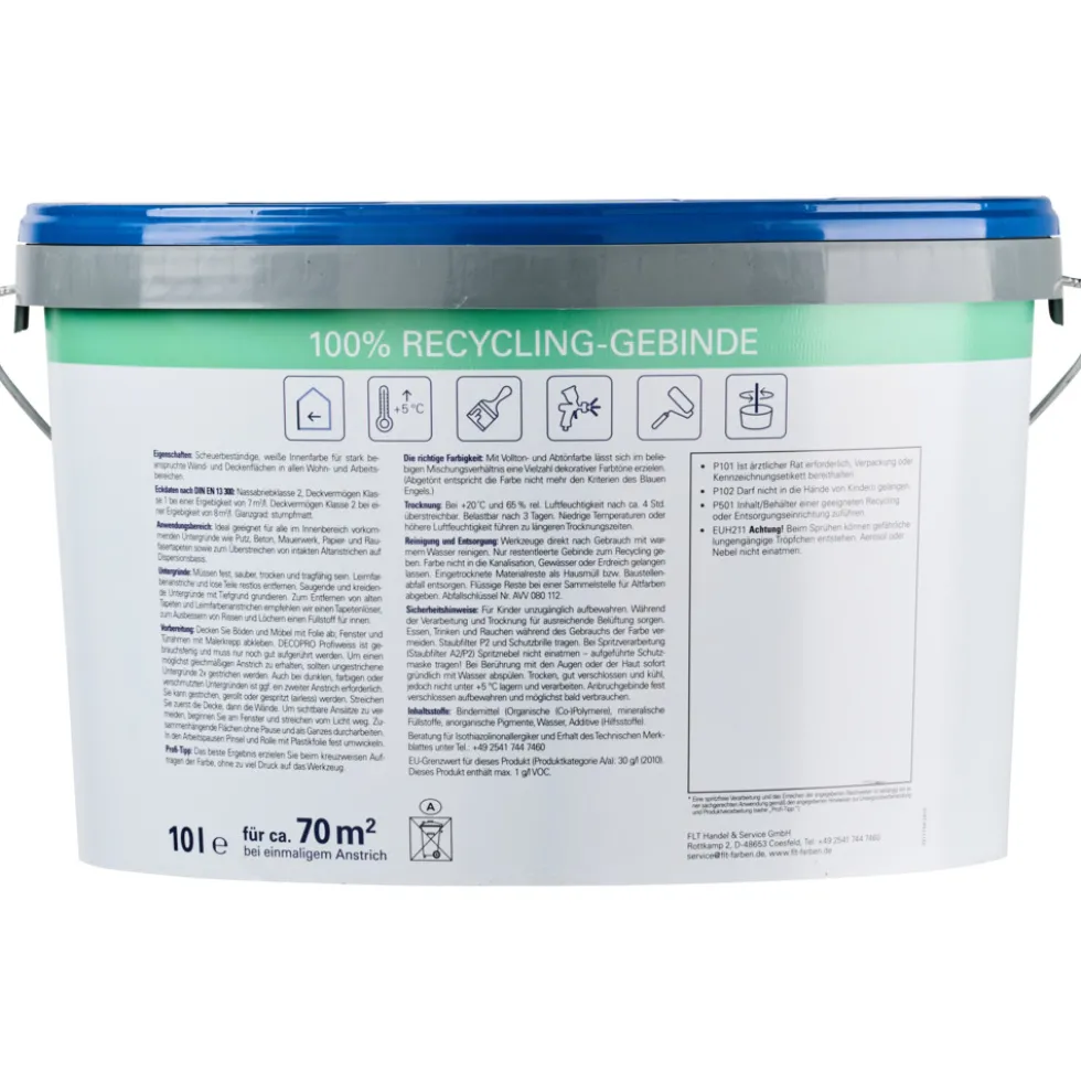 DECOPRO Profiweiß 10 Liter matt hochdeckend