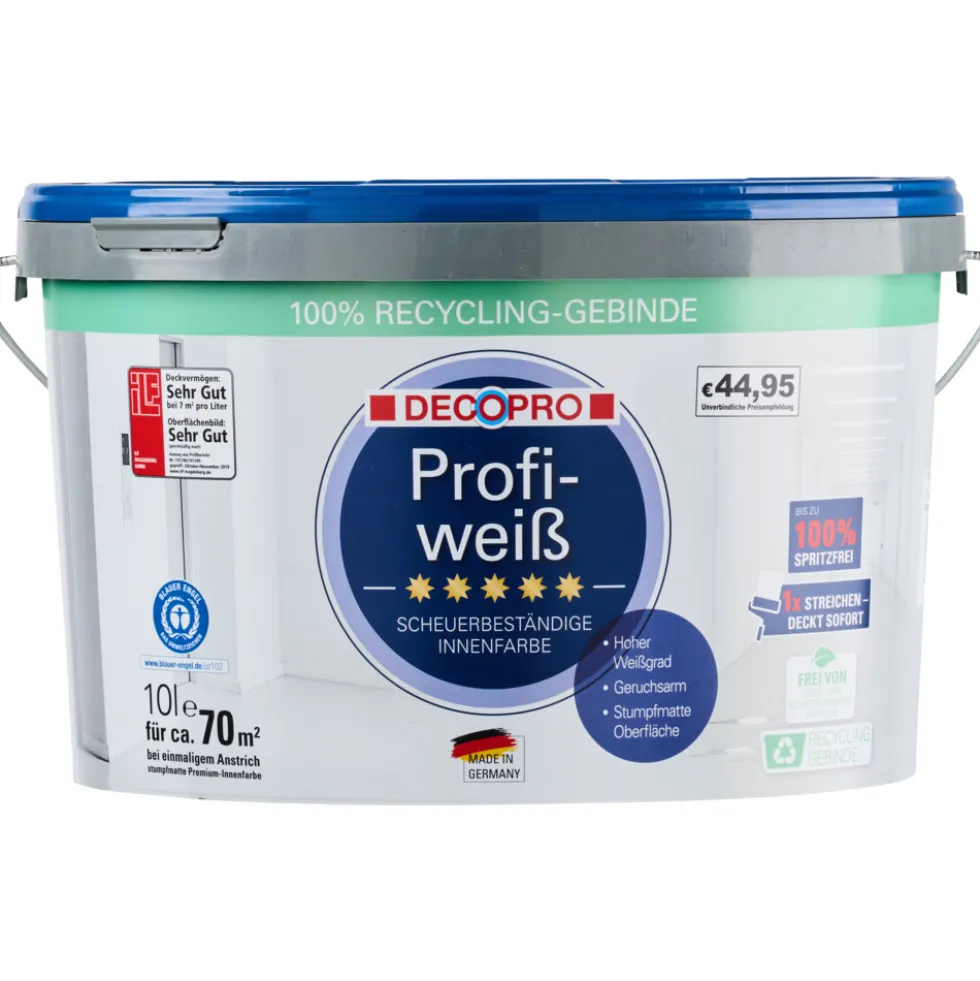 DECOPRO Profiweiß 10 Liter matt hochdeckend