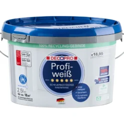 DECOPRO Profiweiß 2,5 Liter matt hochdeckend