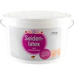 DECOPRO Seidenlatex Wandfarbe 10 Liter weiß