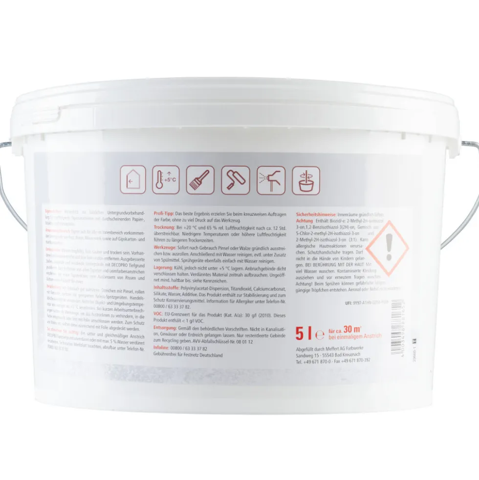 DECOPRO Tapeziergrundweiß für ca. 30 m²