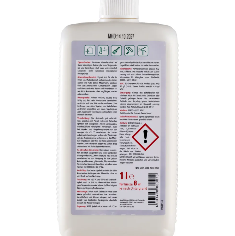 DECOPRO Tiefgrund LF Grundierung und Egalisierung