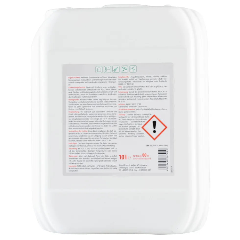 DECOPRO Tiefgrund LF Grundierung und Egalisierung