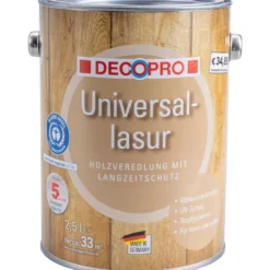 DECOPRO Universal-Lasur 2,5 Liter in Alabaster für innen und außen
